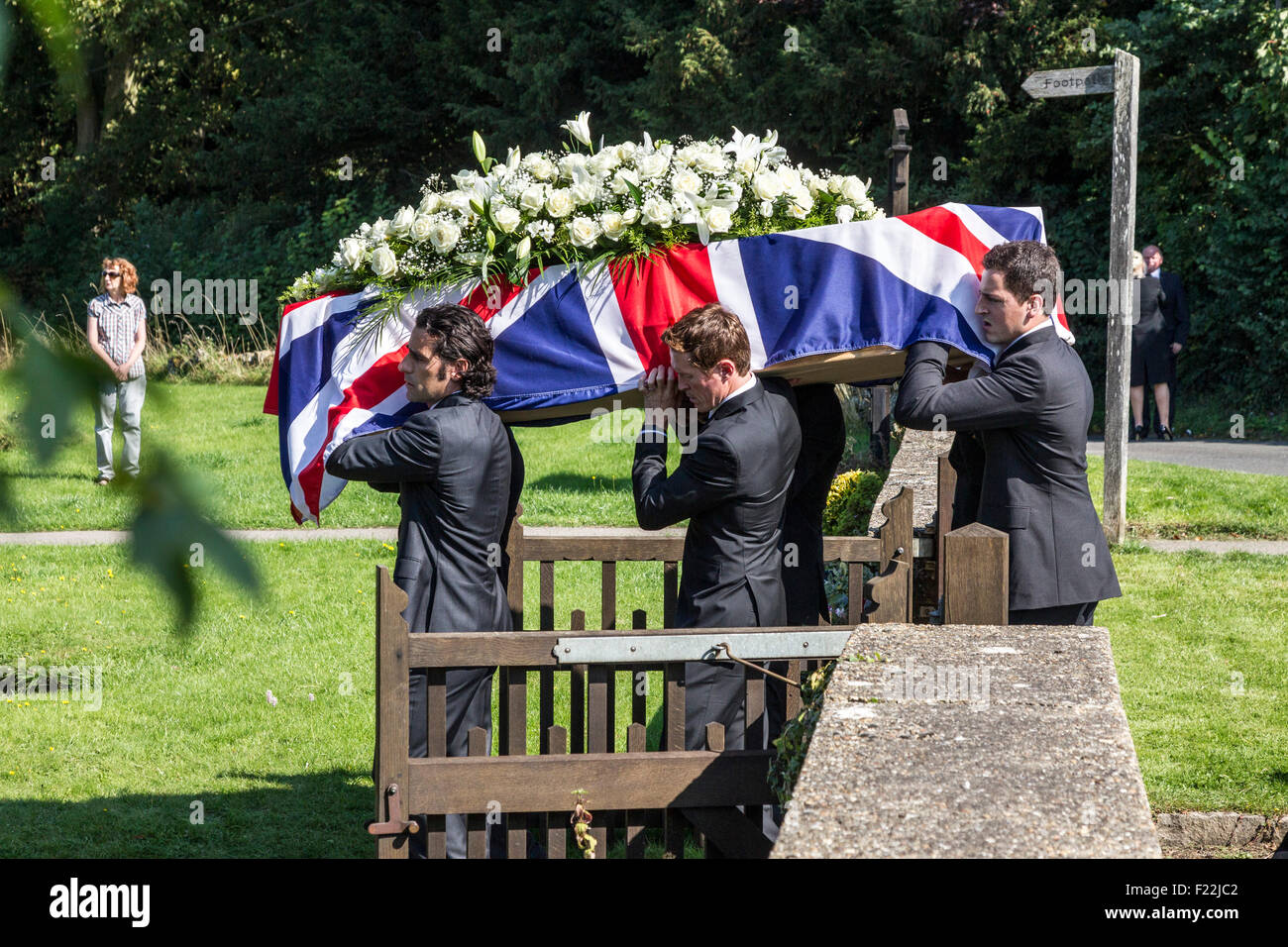 Northampton, UK. 10th September, 2015. Funeral of Racing driver Justin
