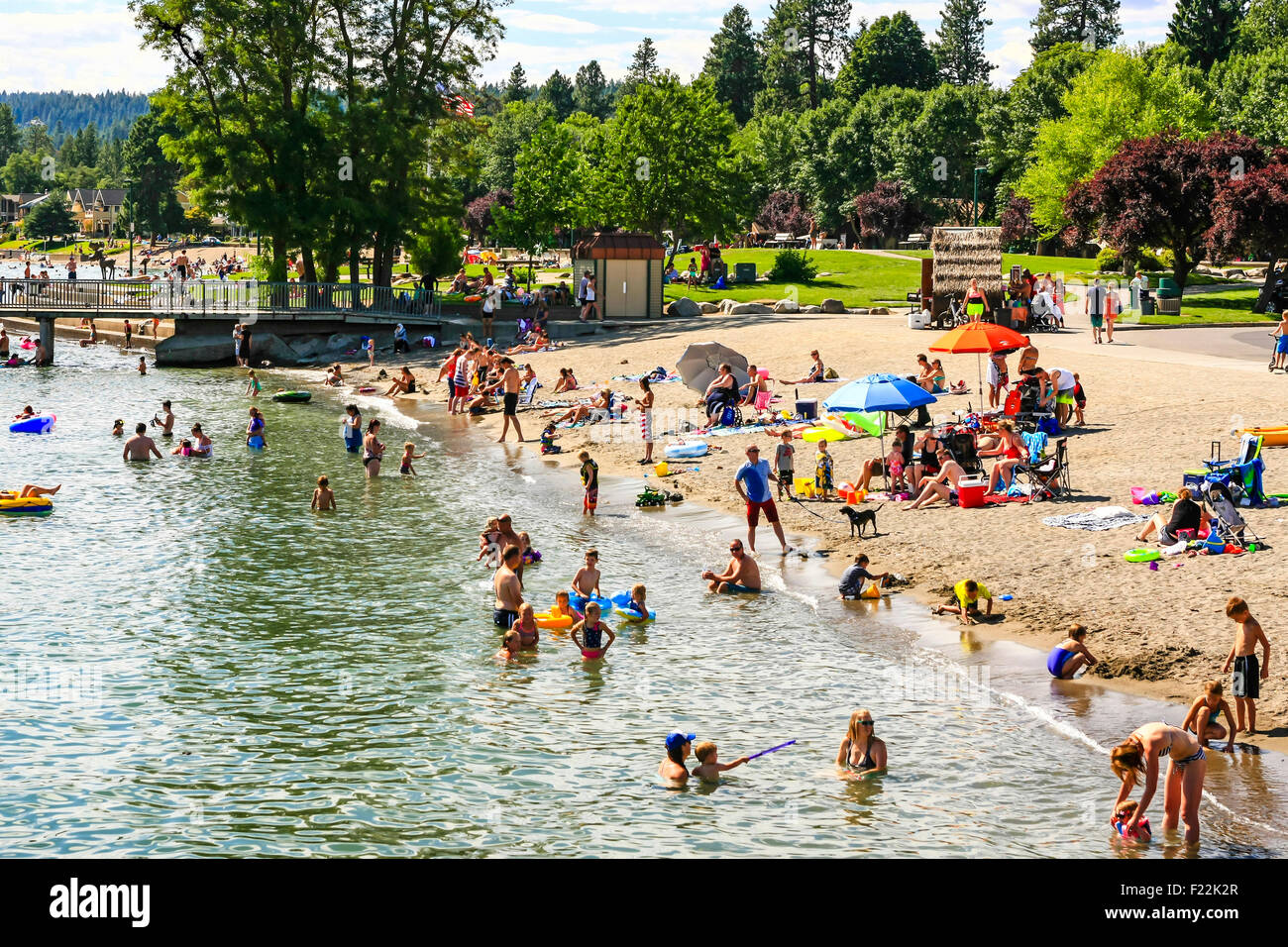 The Coeur d'Alene Lake beach Resort in this city of the same name in