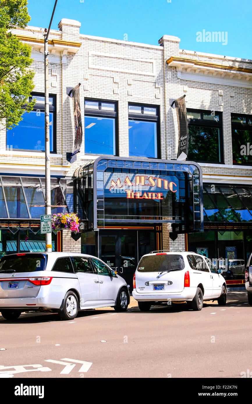 The Majestic Theater on SW 2nd Street in downtown Corvallis, Oregon