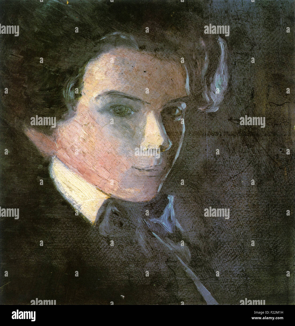 Egon Schiele - Self Portrait, Facing Right Stock Photo