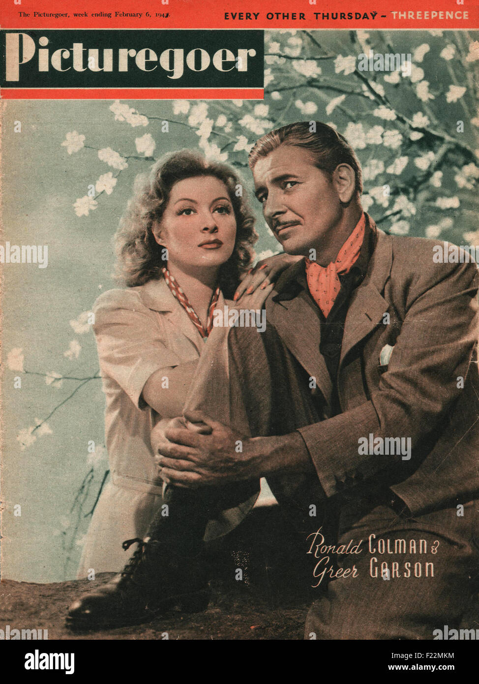 1943 Picturegoer magazine Ronald Colman & Greer Garson Stock Photo