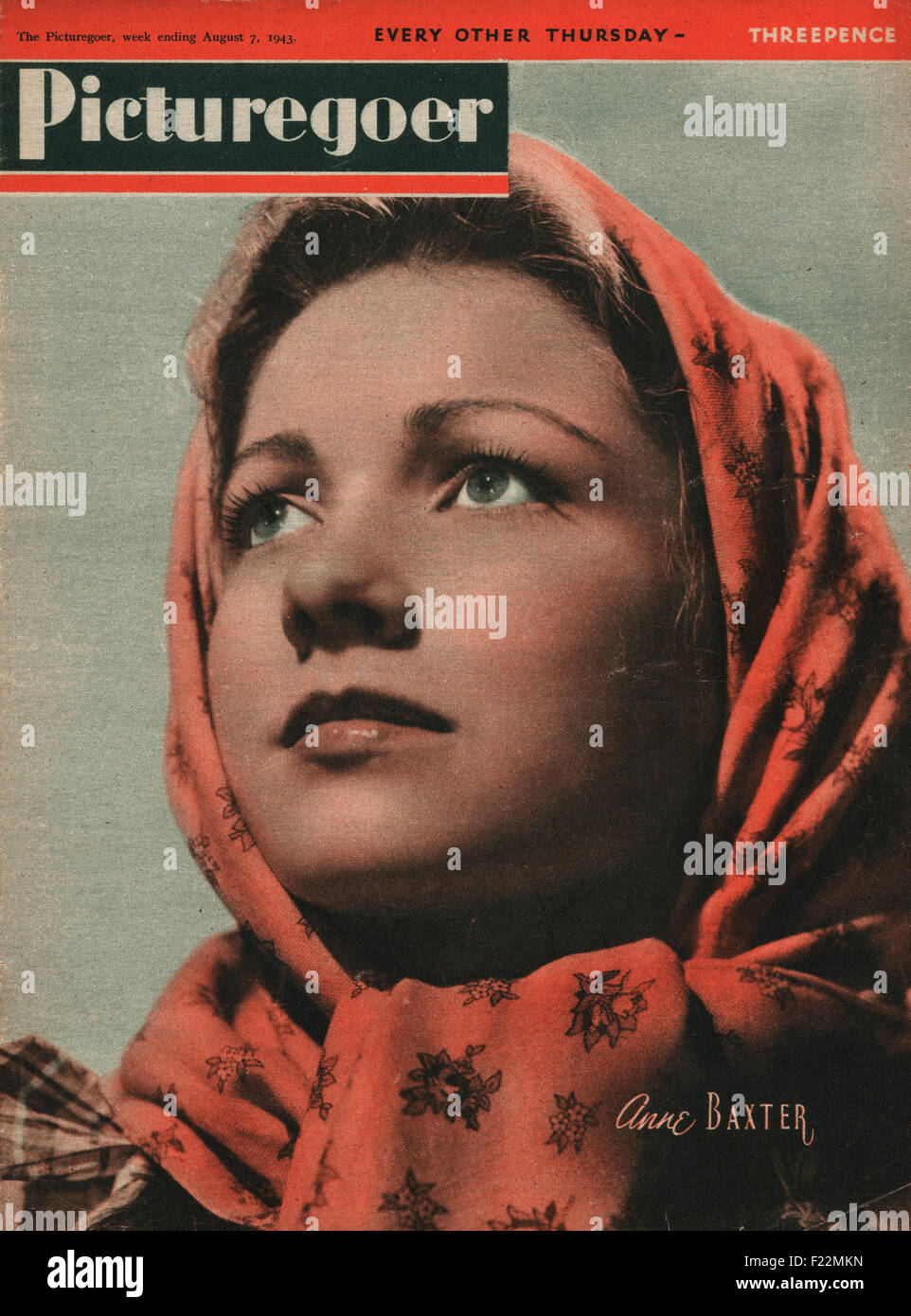 1943 Picturegoer magazine Anne Baxter Stock Photo