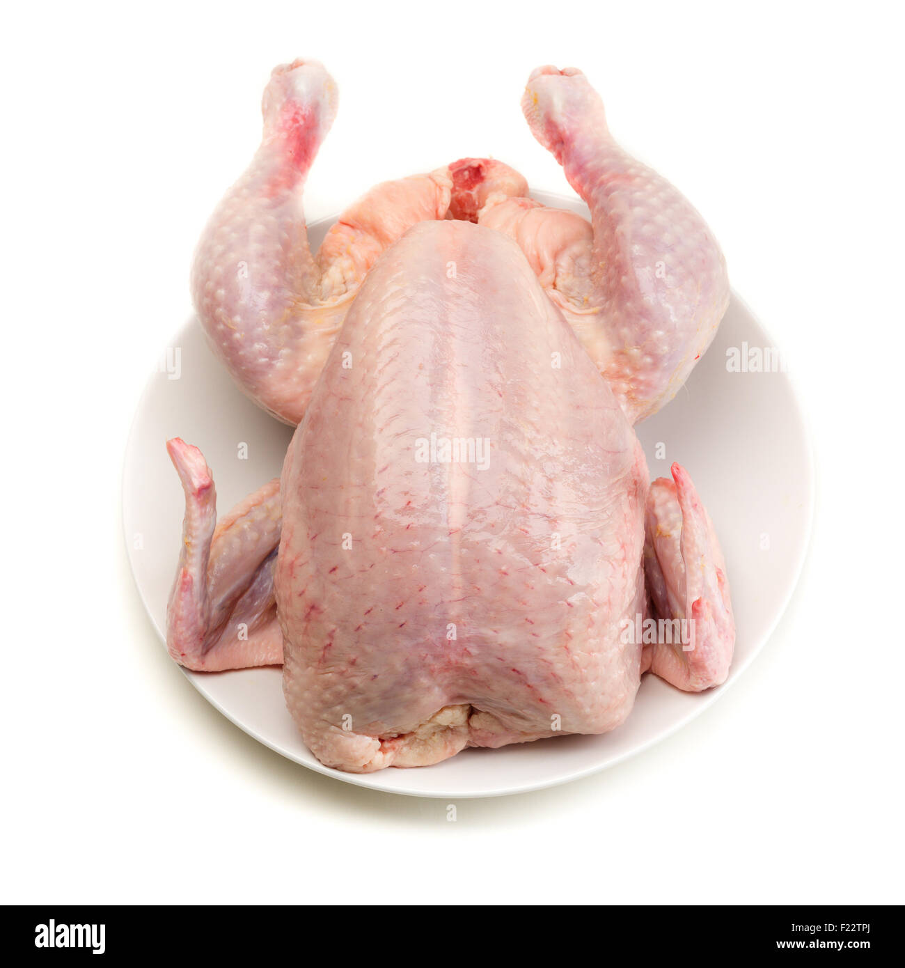 Raw chicken carcass isolate on a white background Stock Photo Alamy