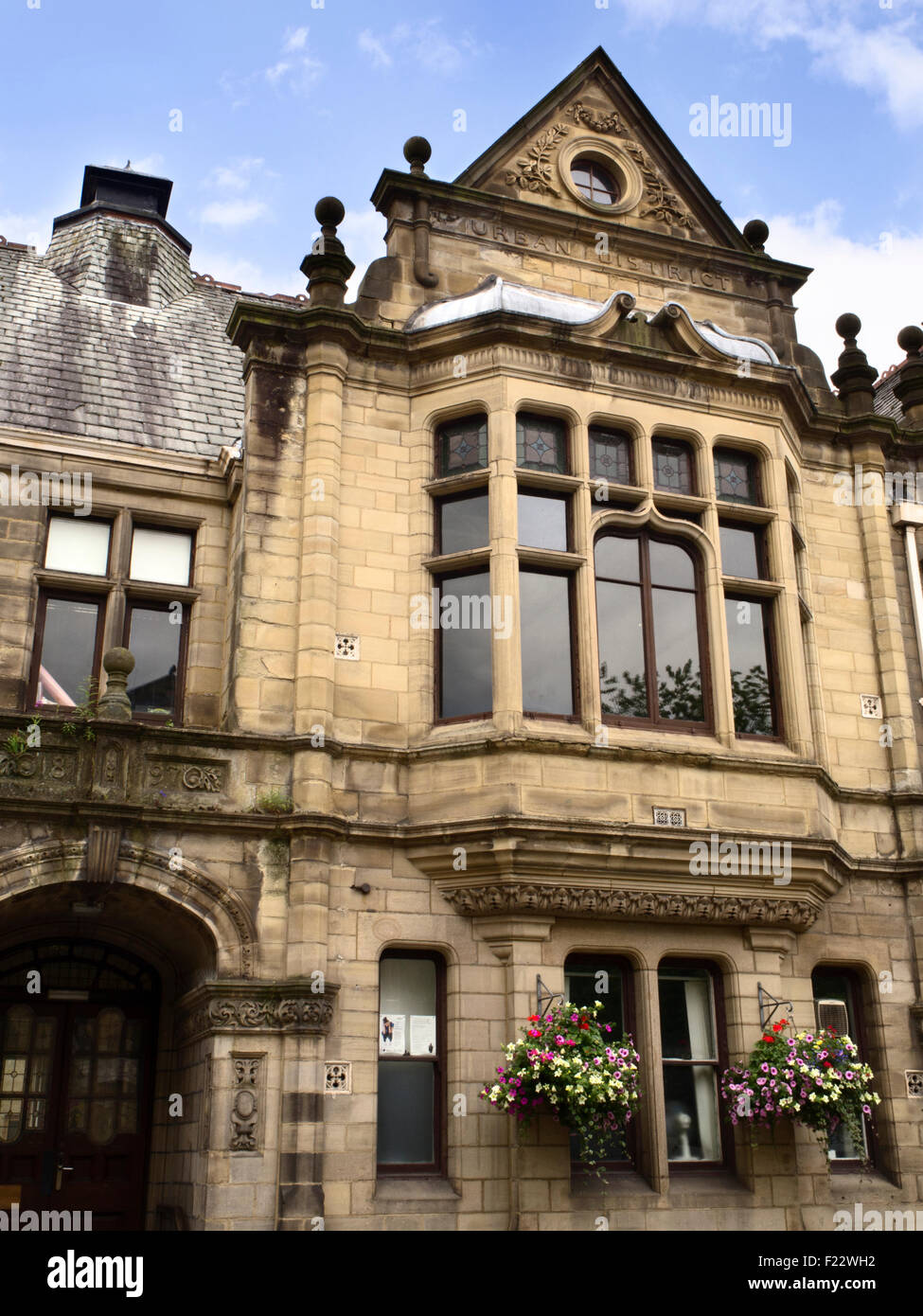Community Owned Town Hall Building at Hebden Bridge West Yorkshire England Stock Photo