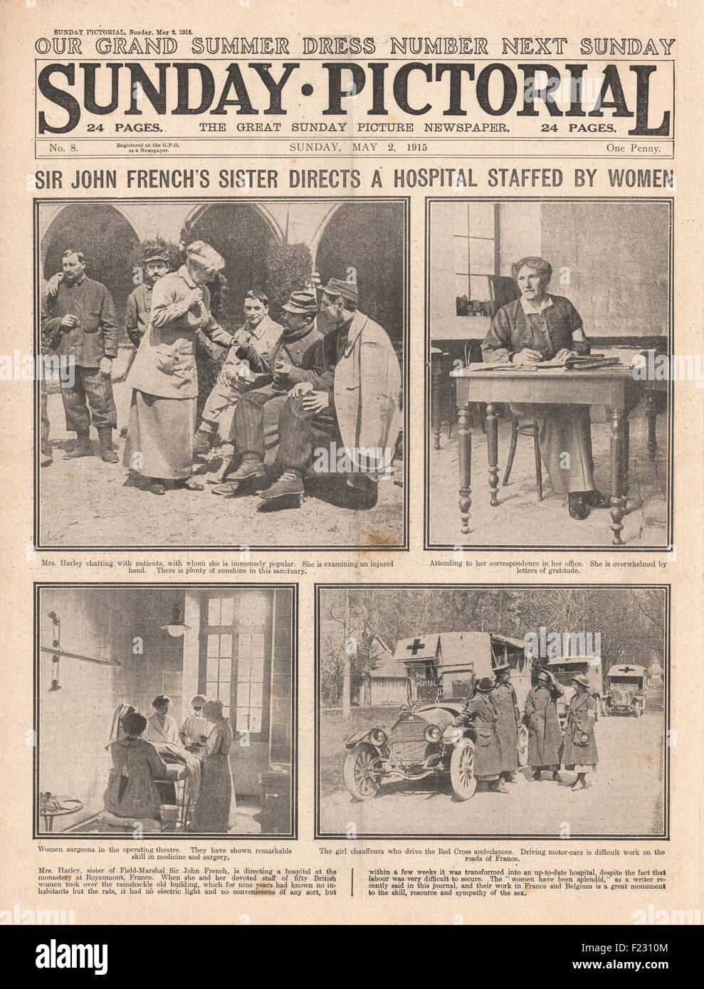 Hospital france world war 1 hi-res stock photography and images - Alamy