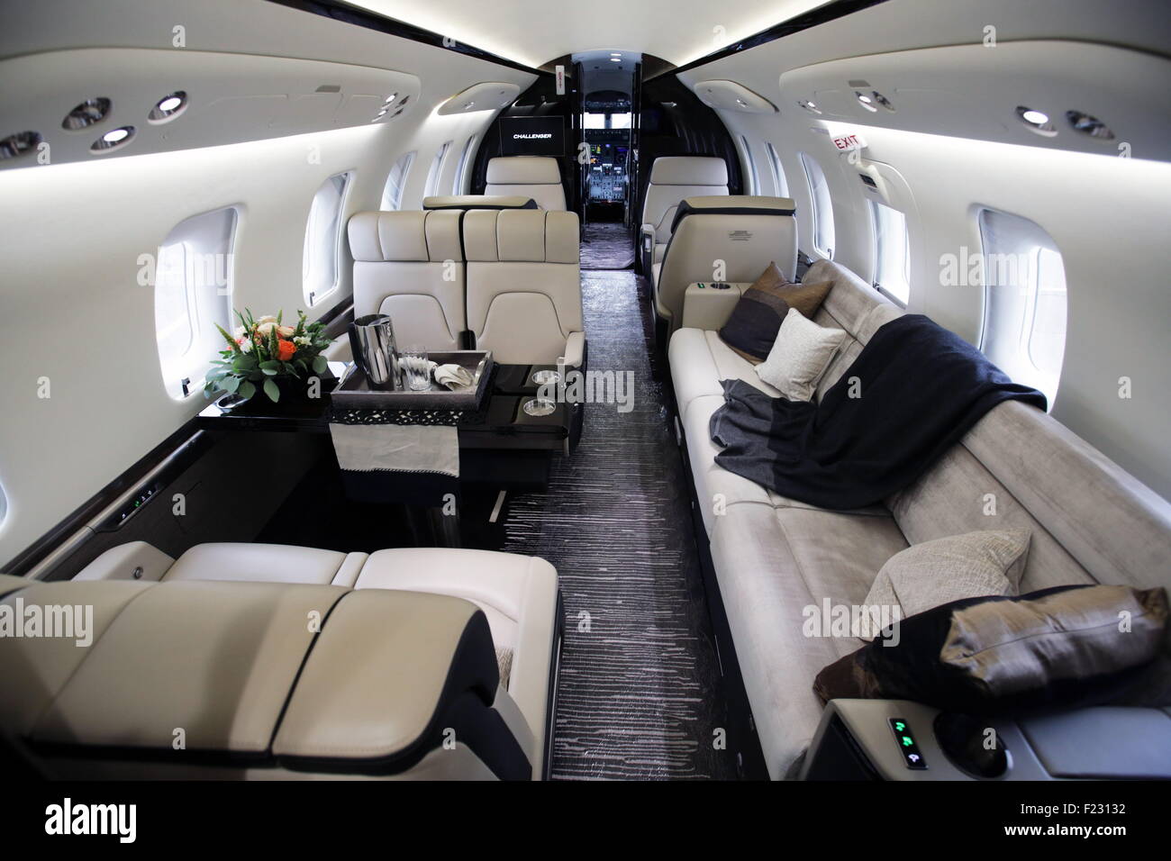 Moscow Russia 10th Sep 2015 A Cabin Of A Challenger 650