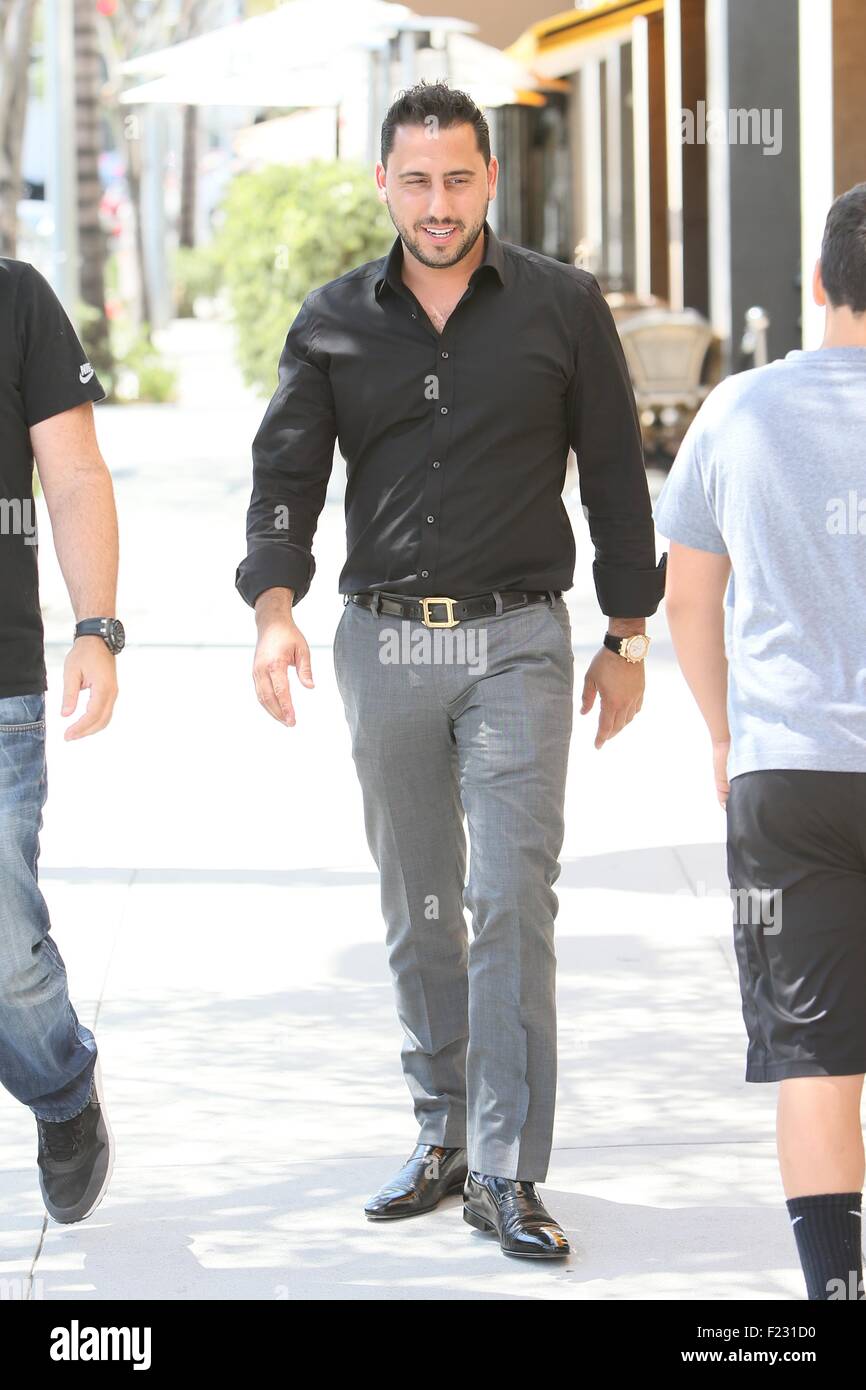 Josh Altman seen leaving a restaurant in Beverly Hills Featuring Josh