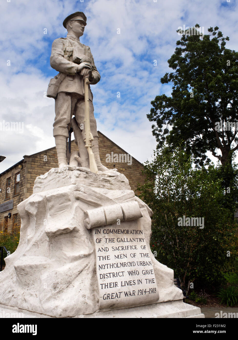 War Memorial at Mytholmroyd West Yorkshire England Stock Photo