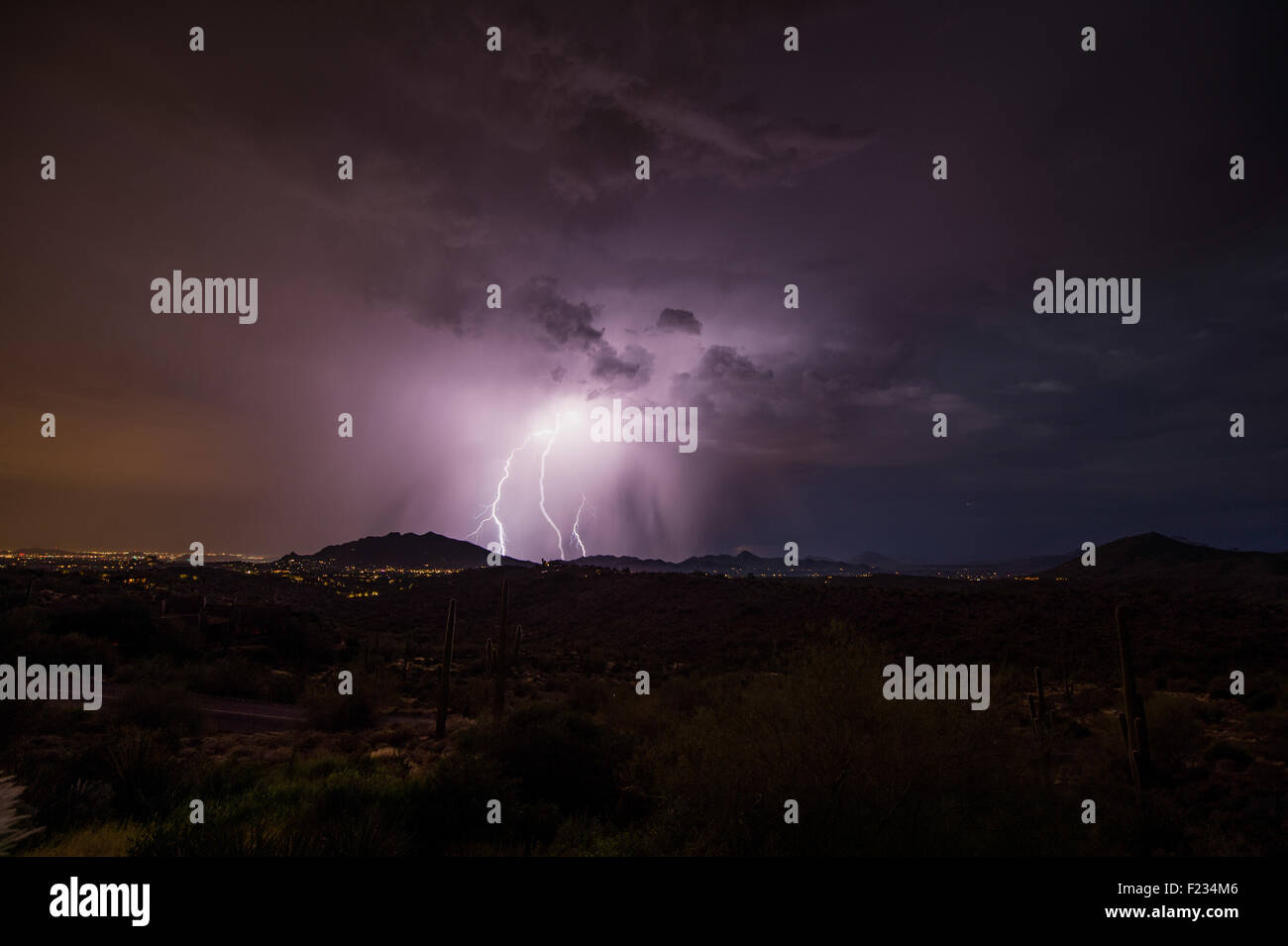 Monsoon Thunderstorm in Arizona Stock Photo - Alamy