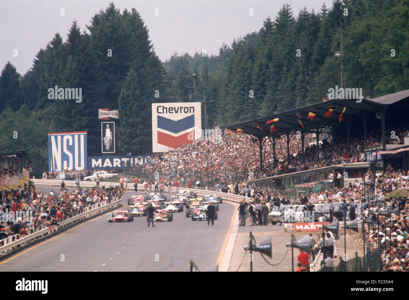 Belgian GP start  Spa-Francorchamps 7 June 1970 Stock Photo
