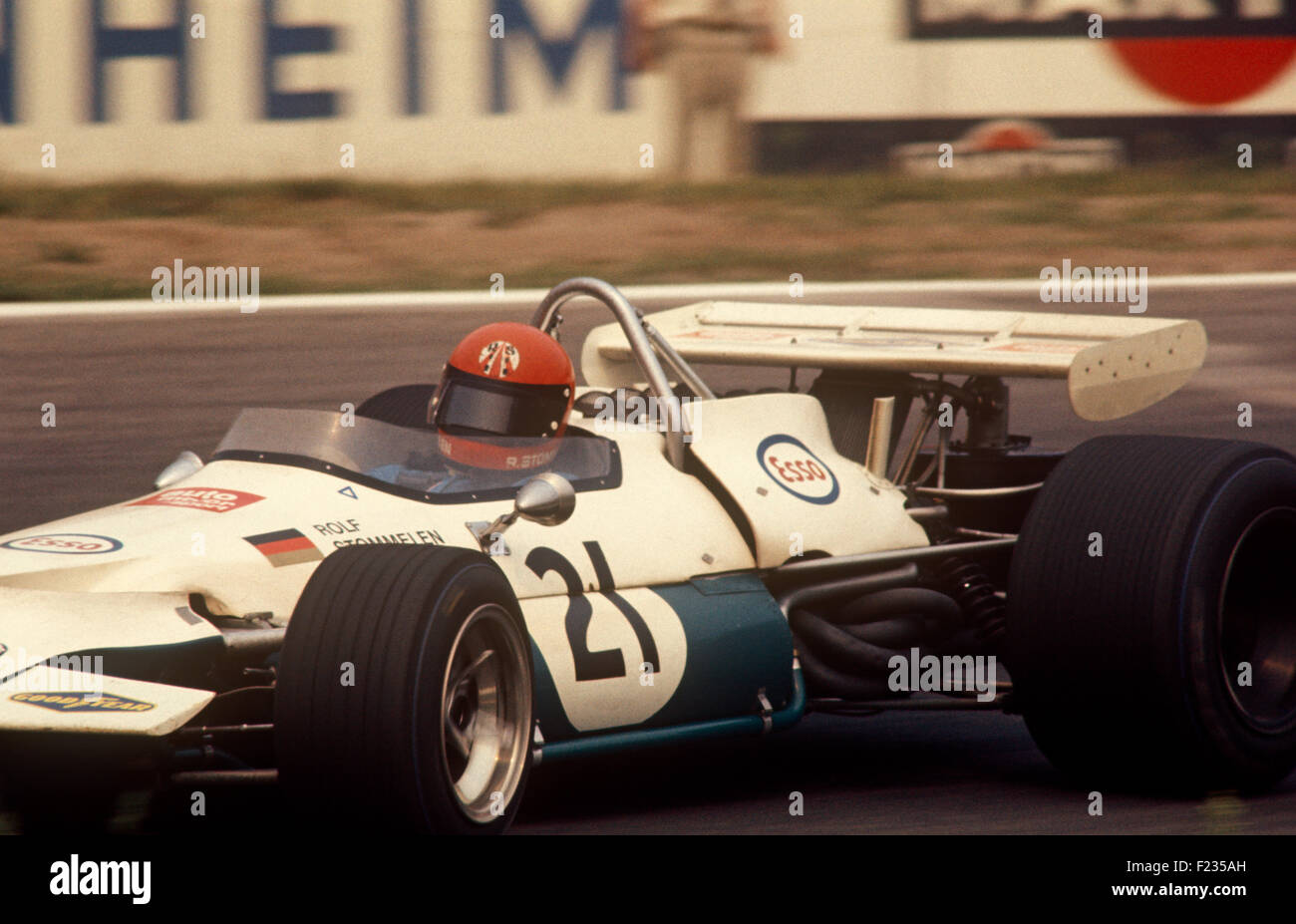 Rolf Stommelen in a Brabham Cosworth BT33, German GP,  Hockenheim,  August 2 1970 Stock Photo