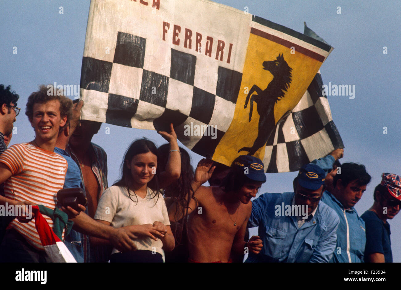 Austrian GP, celebrating Ferrari win 16 August 1970 Stock Photo