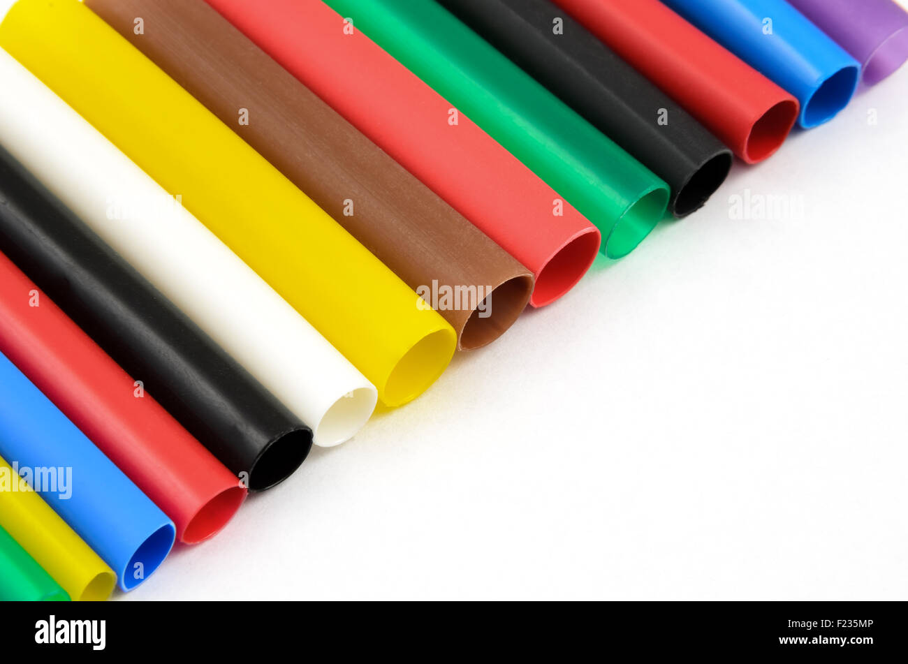 Heat shrink tubing various colors Stock Photo Alamy