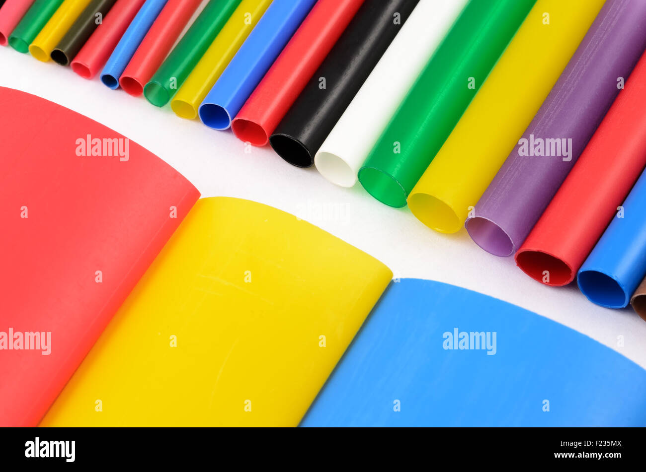 Heat shrink tubing various colors Stock Photo Alamy