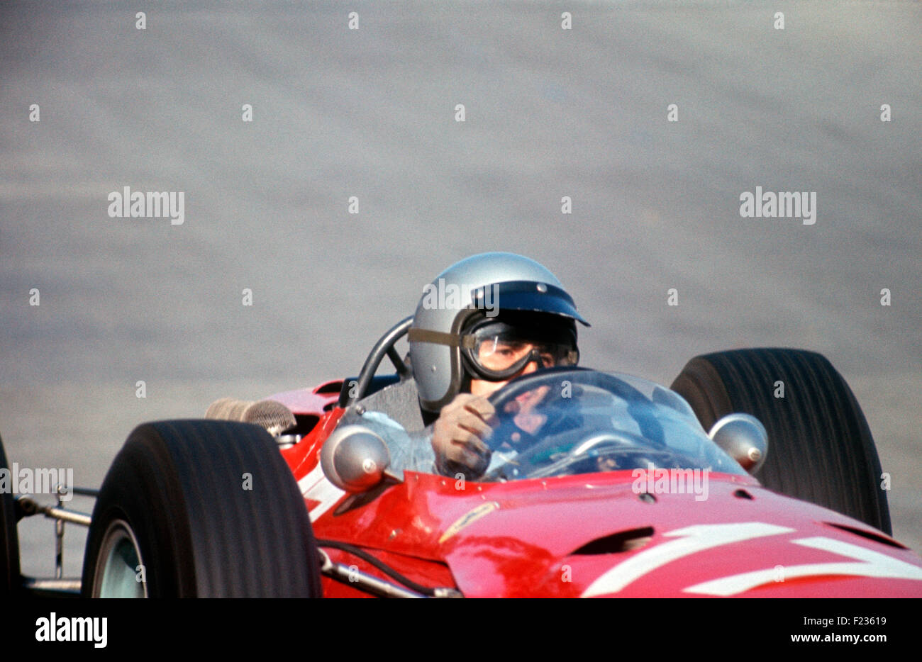 Lorenzo Bandini in his Ferrari No 17, finished 2nd ...