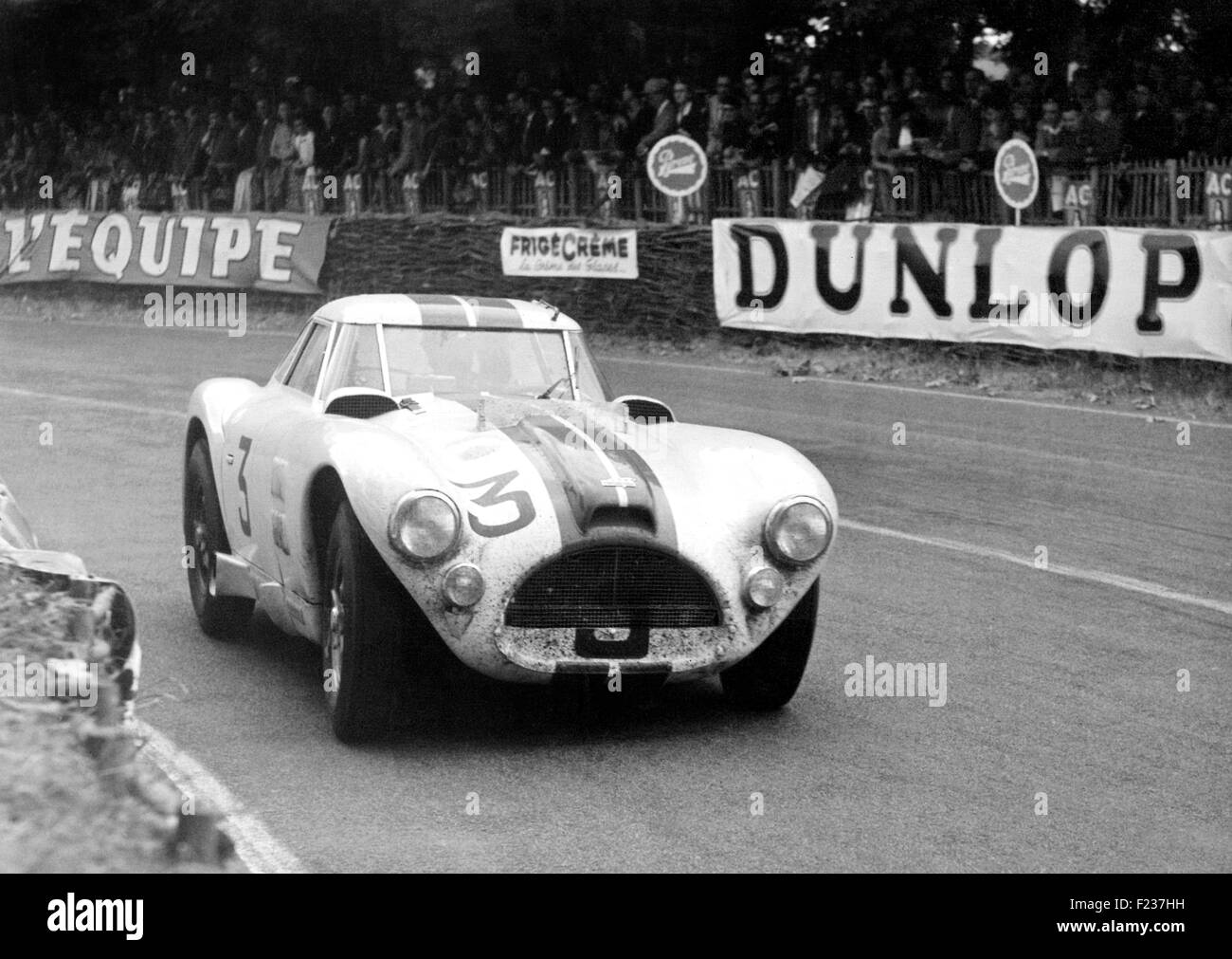 Charlie Moran and John Gordon Bennett Cunningham C4RK coupe at Le Mans 1953 Stock Photo