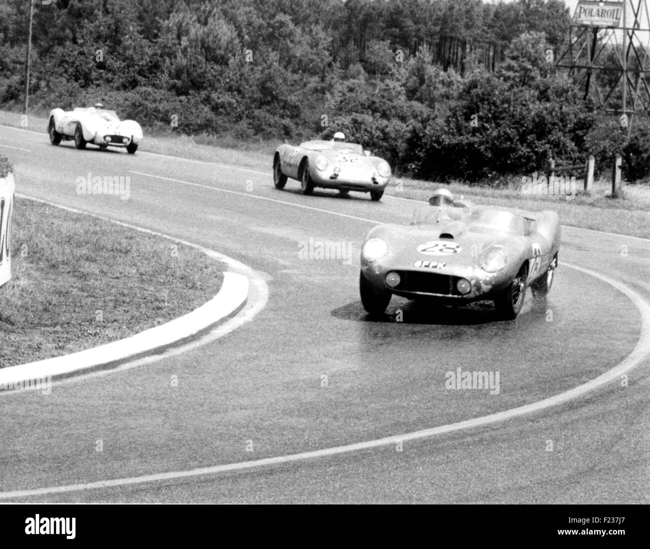 Bolton Stoop AC-LM Bristol, Beaufort Linge Porsche and Hugus Erickson Ferrari TR Le Mans 1958 Stock Photo