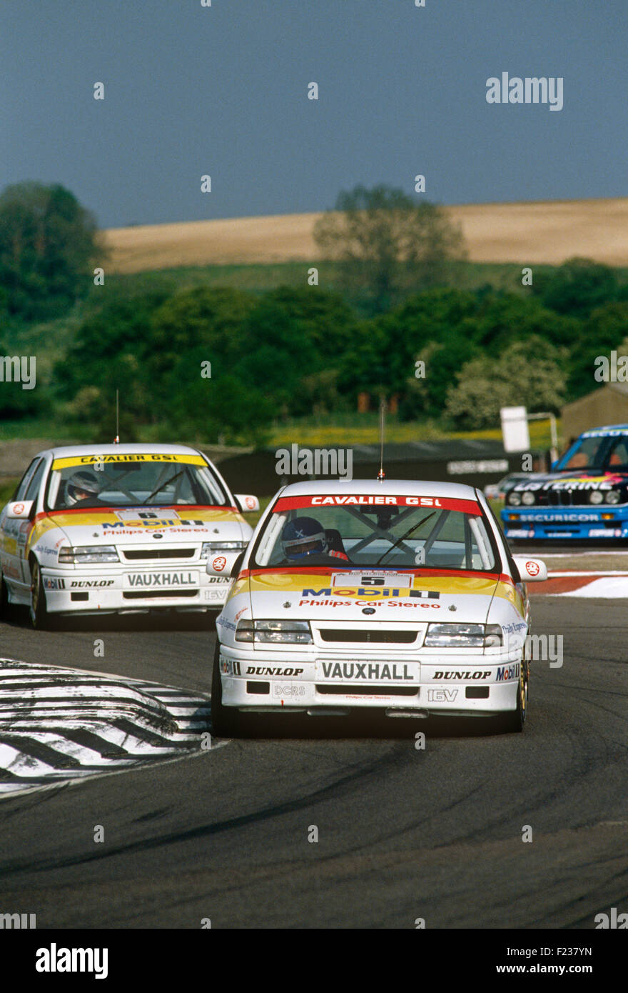 Vauxhall Cavaliers racing in the 1990s British Touring Car Championship Stock Photo