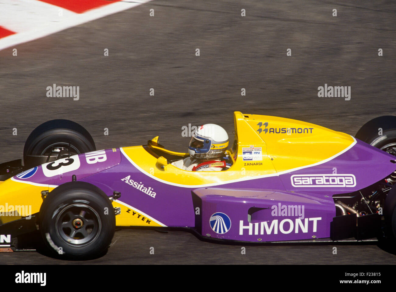 Alex Zanardi in his Formula 1 Racing car. Stock Photo
