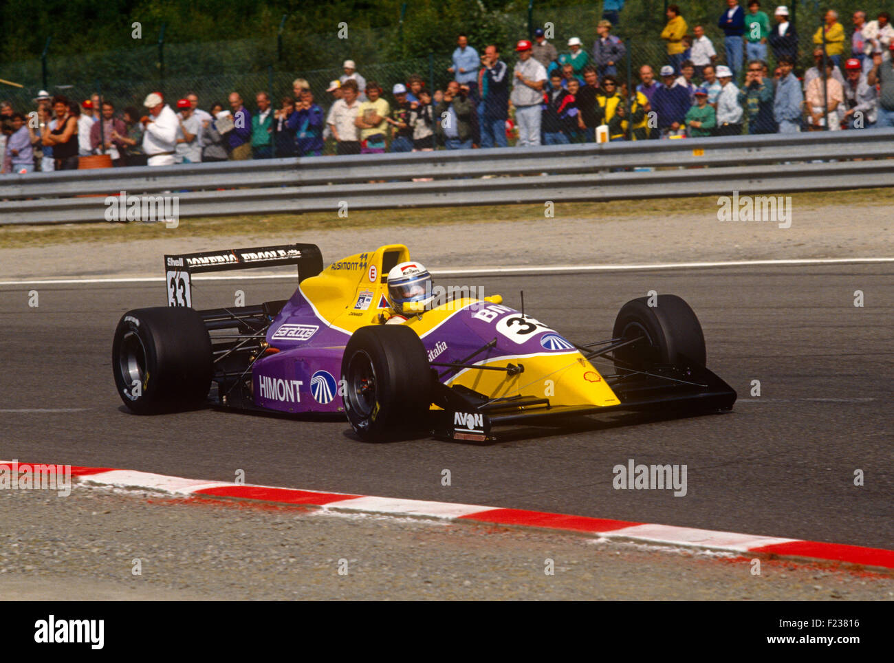 Alex Zanardi in his Formula 1 Racing car. Stock Photo