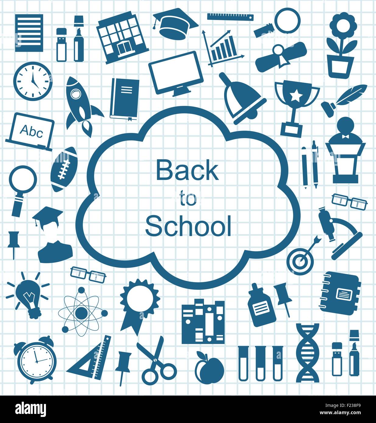 Kit of Education Flat Simple Icons Stock Vector Image & Art - Alamy
