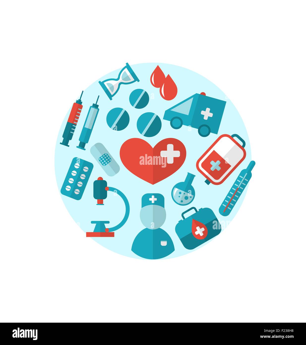 Collection trendy flat medical icons Stock Vector Image & Art - Alamy