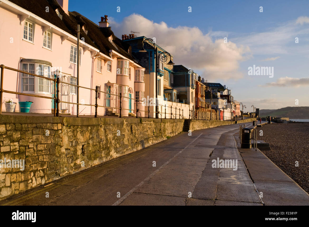 Marine Parade in Lyme Regis on Dorset's Jurassic Coast, England, UK