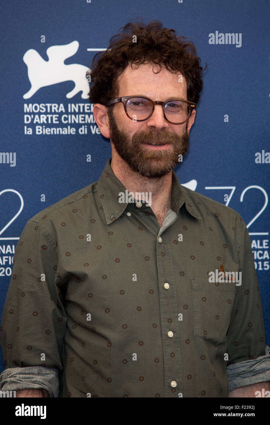 Director Charlie Kaufman poses at the photocall of Anomalisa during the