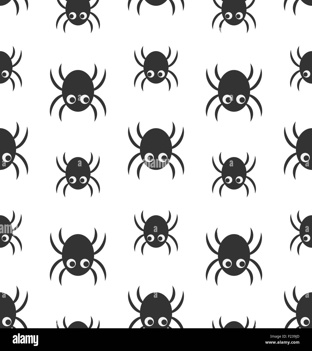 Spider Silhouette on white background Stock Vector