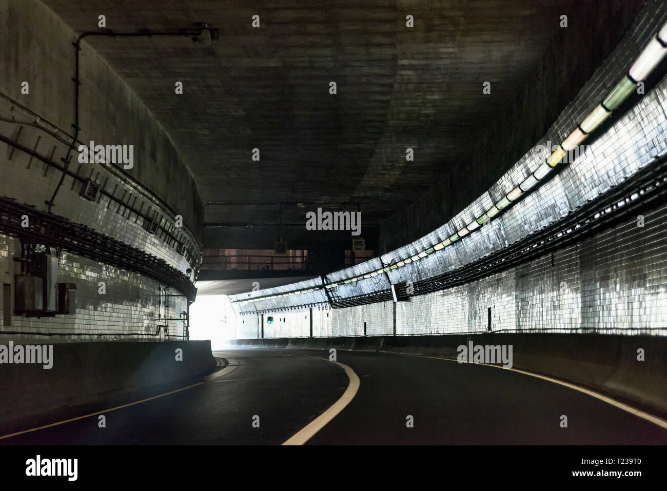 Tunnel on the Chesapeake Bay Bridge, Maryland, USA Stock Photo