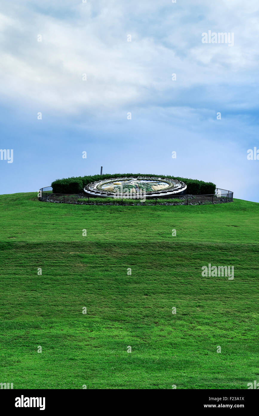 Mount Trashmore Park, a city park based on landfill reuse, Virginia