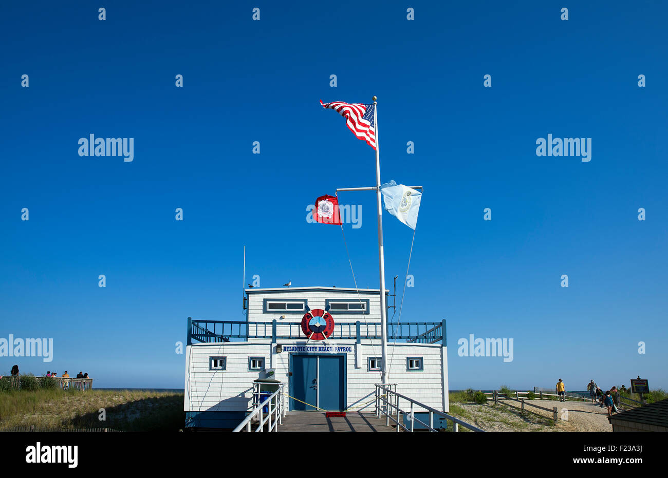 Atlantic City Beach Patrol office,  New Jersey, USA Stock Photo