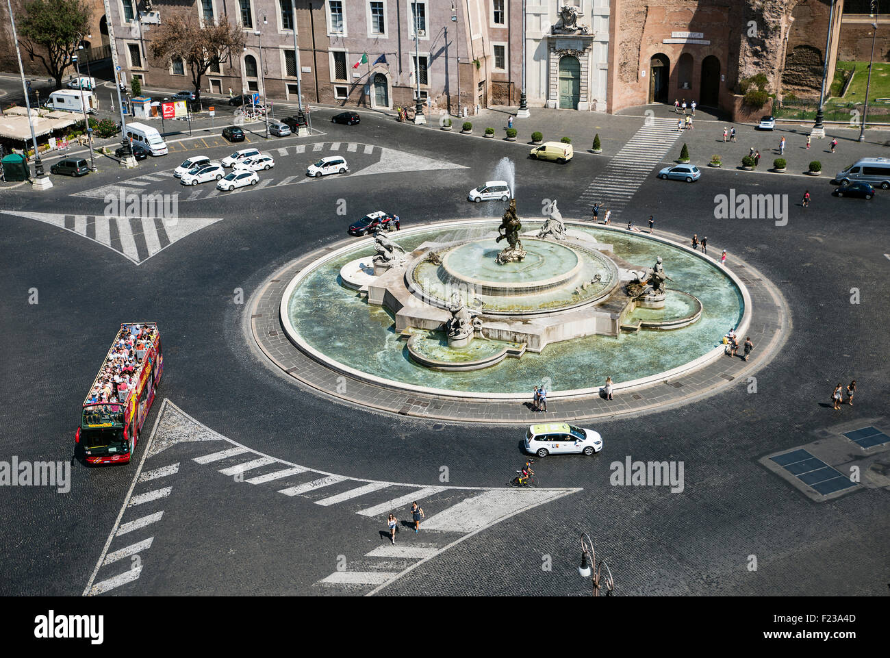 Piazza della Repubblica and the Fountain of the Naiads, Rome, Italy, Europe Stock Photo