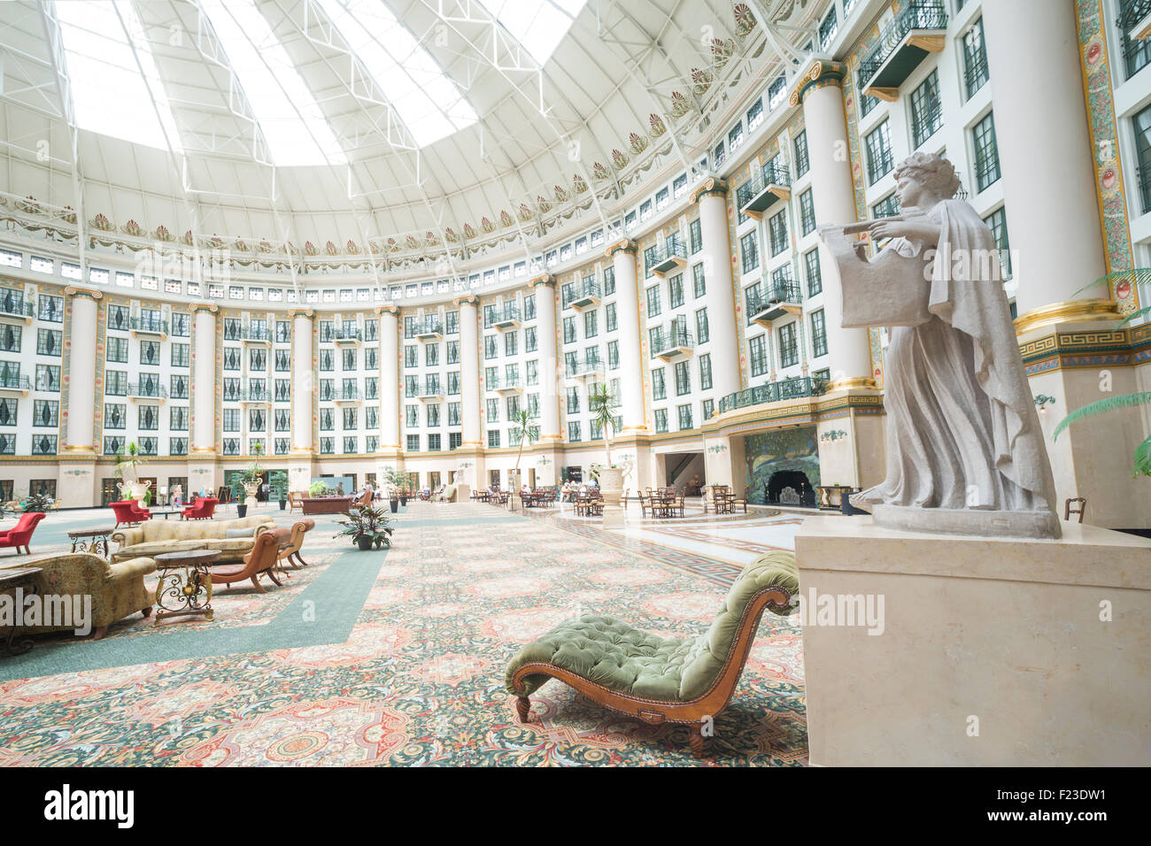 Six story atrium in the historic domed West Baden Springs Resort