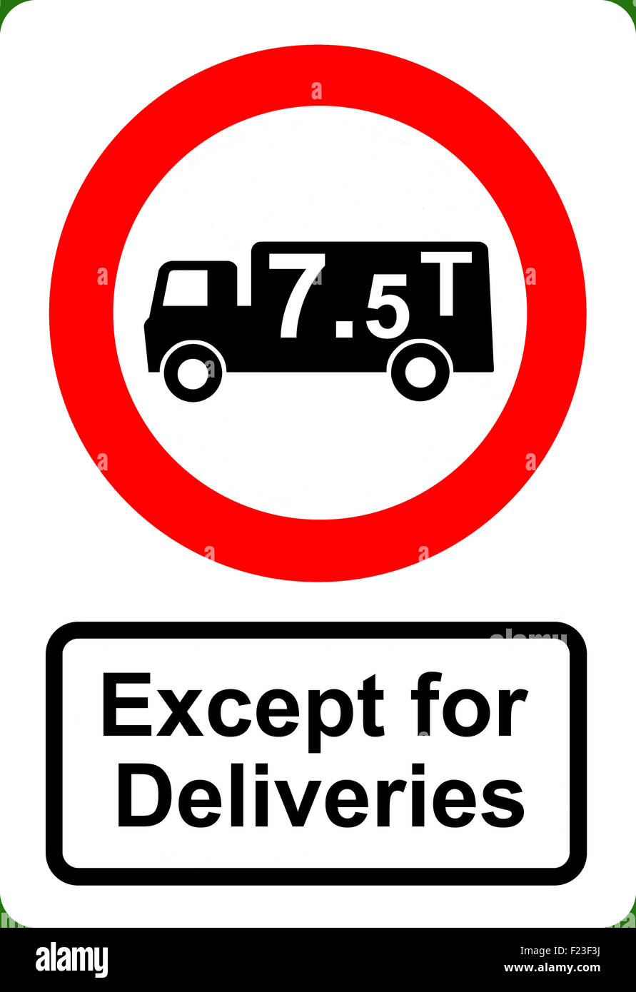 Road traffic order sign No HGV vehicles Stock Photo Alamy