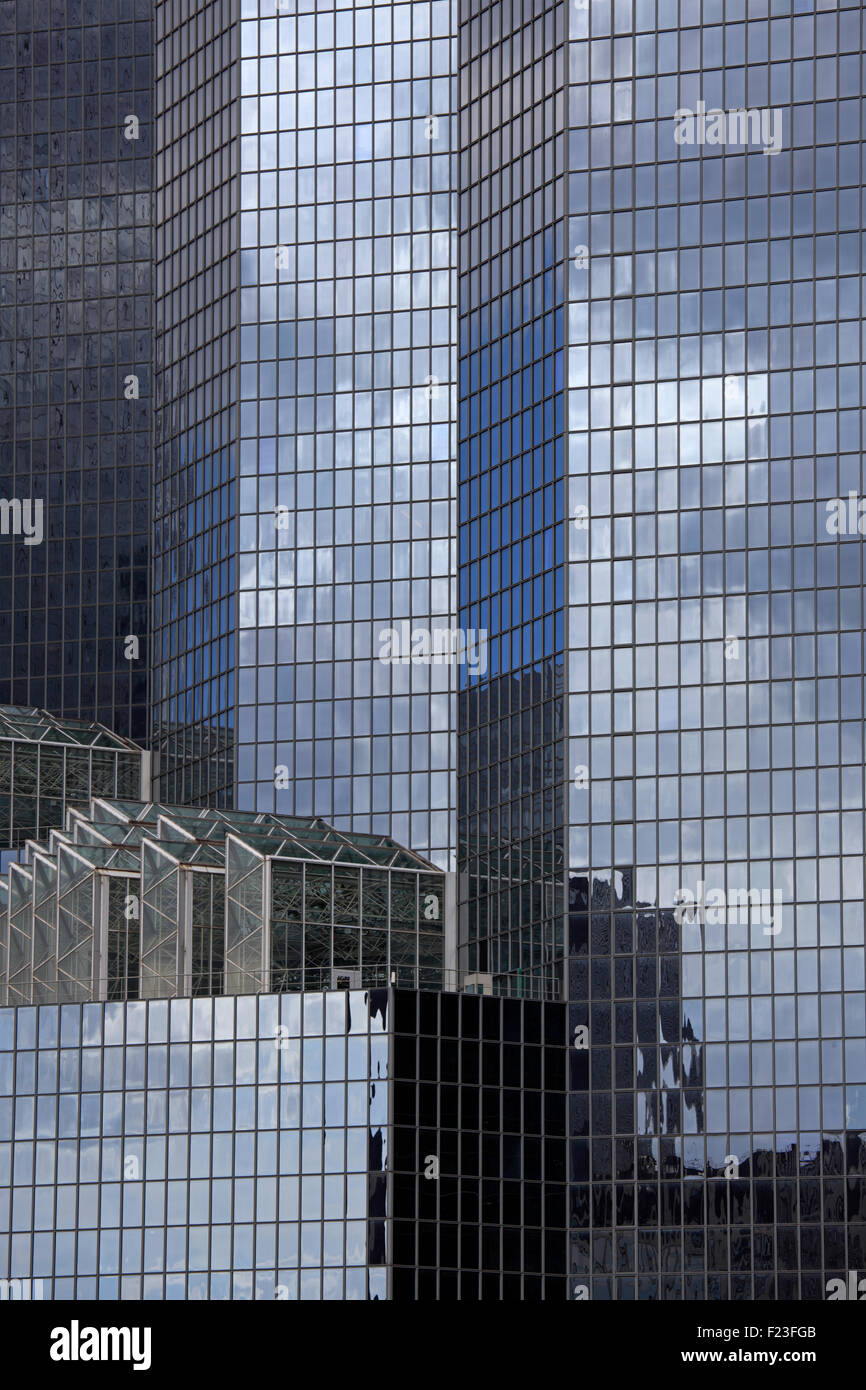 Close up of modern buildings at La Défense district, Paris, France Stock Photo