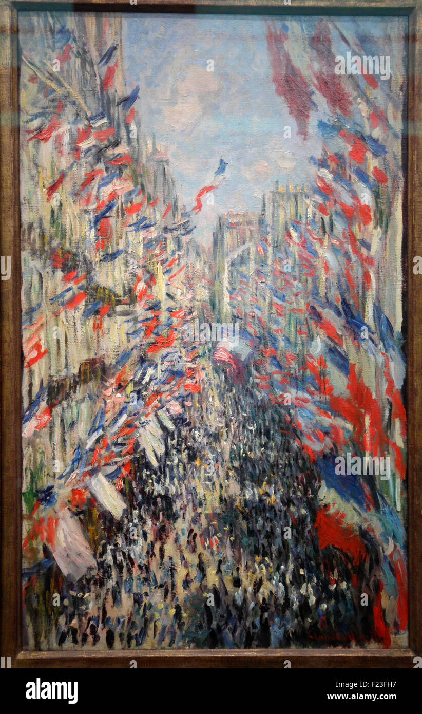 La Rue Montorgueil by Claude Monet, Musée d'Orsay, Paris, France Stock Photo