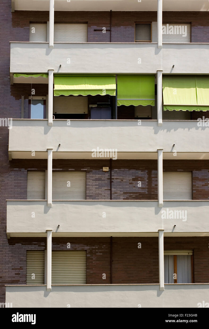 Balcony in a condominium, Milan Stock Photo - Alamy