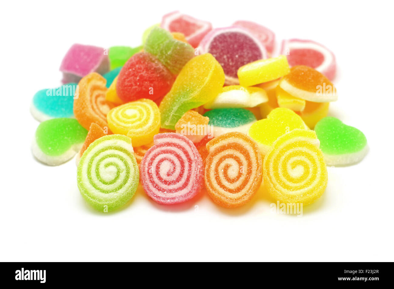 jelly candy sweet with sugar isolated on white background Stock Photo ...