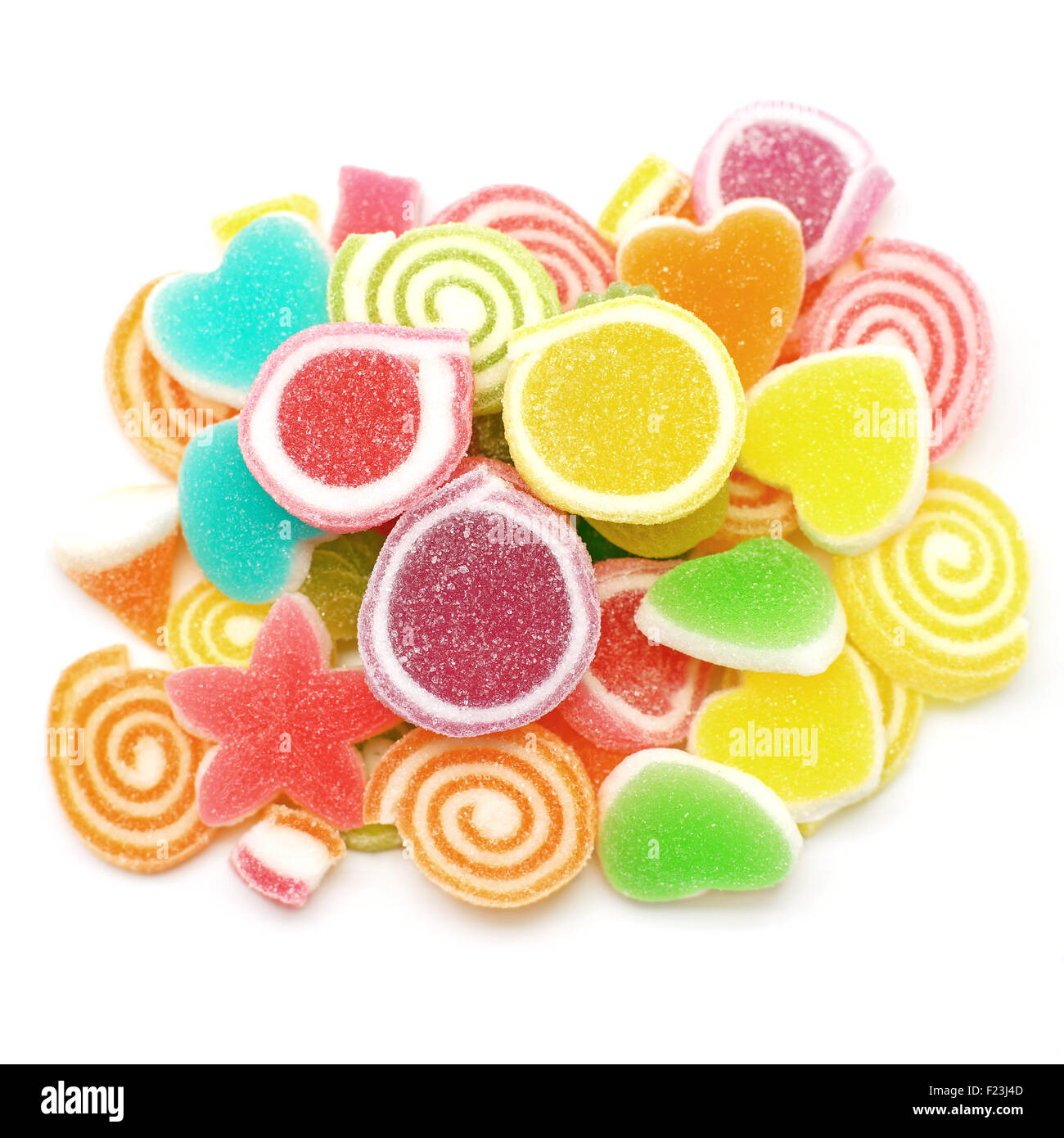 jelly candy sweet with sugar isolated on white background Stock Photo ...