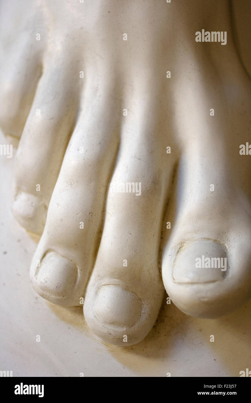 Detail of a foot sculpture Stock Photo - Alamy