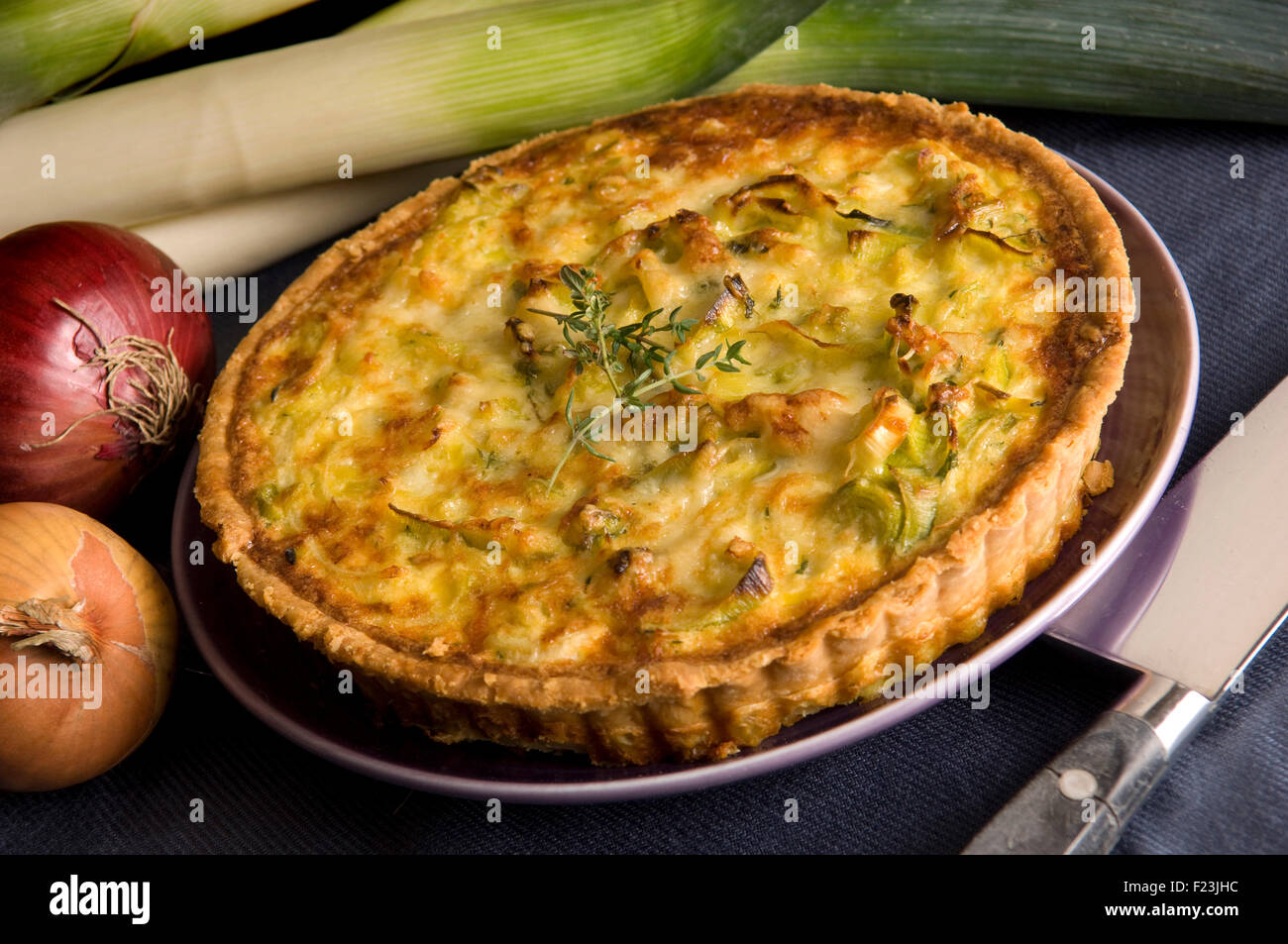 Vegetable quiche. a UK food meal cook cooking cuisine veg vegetables Stock Photo