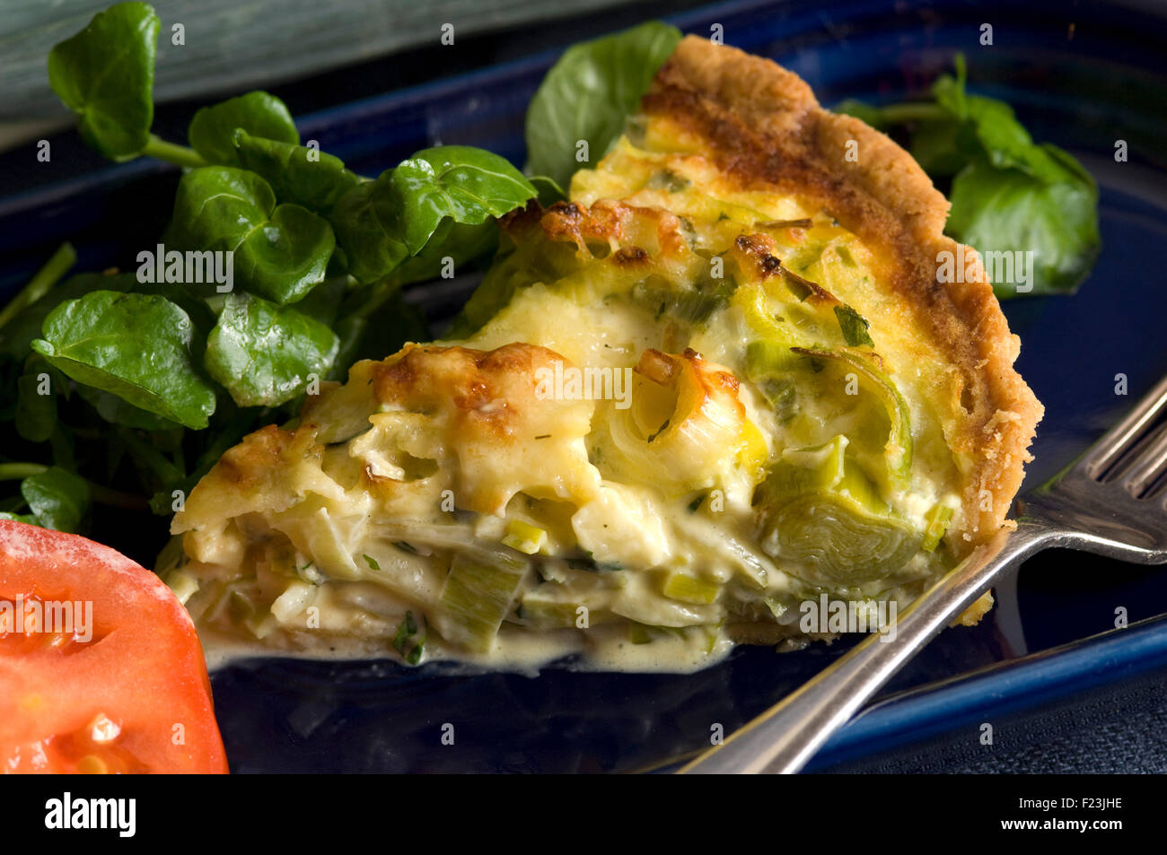 Vegetable quiche. a UK food meal cook cooking cuisine veg vegetables Stock Photo