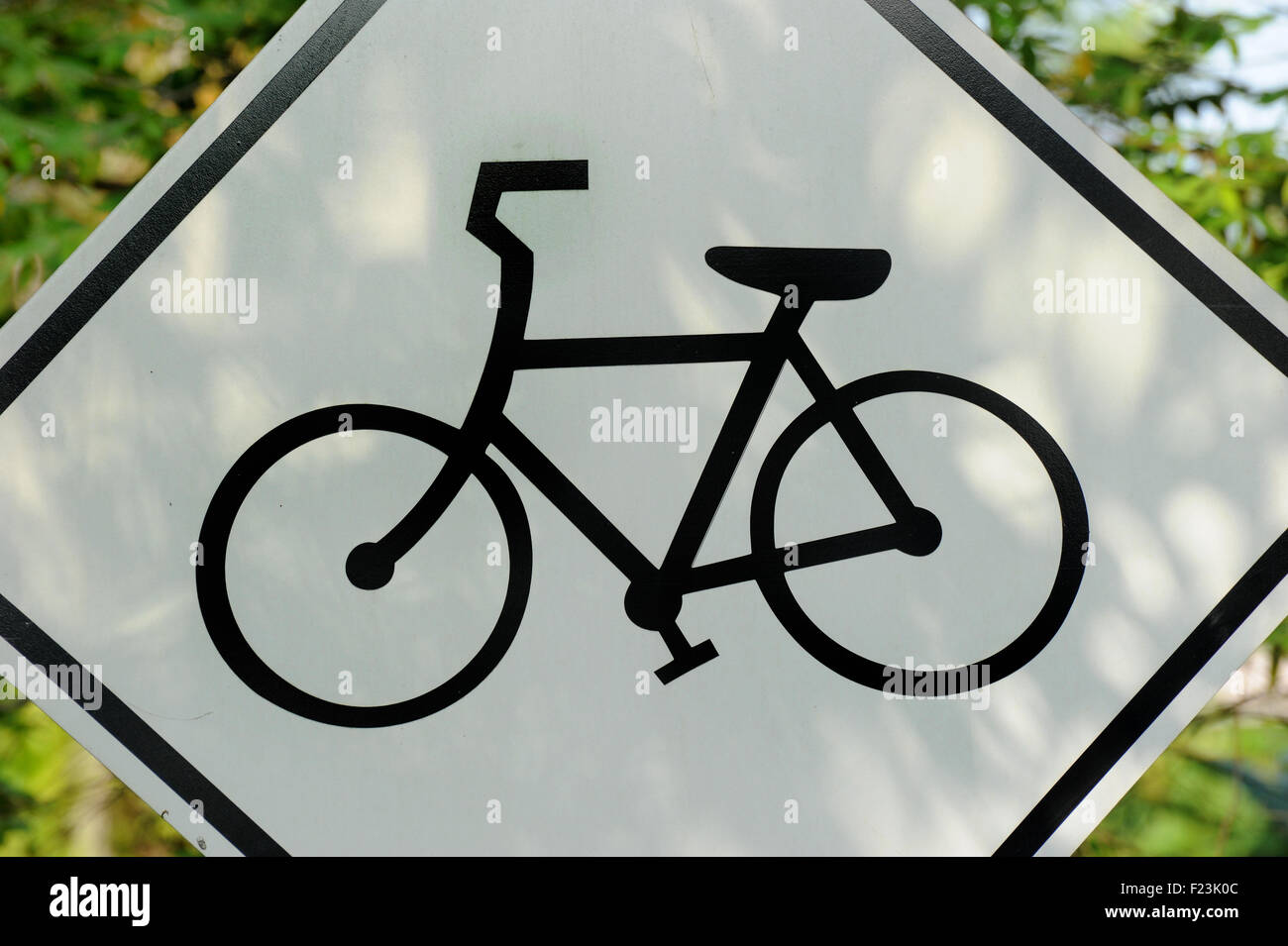Cycle lane / cycling sign Stock Photo