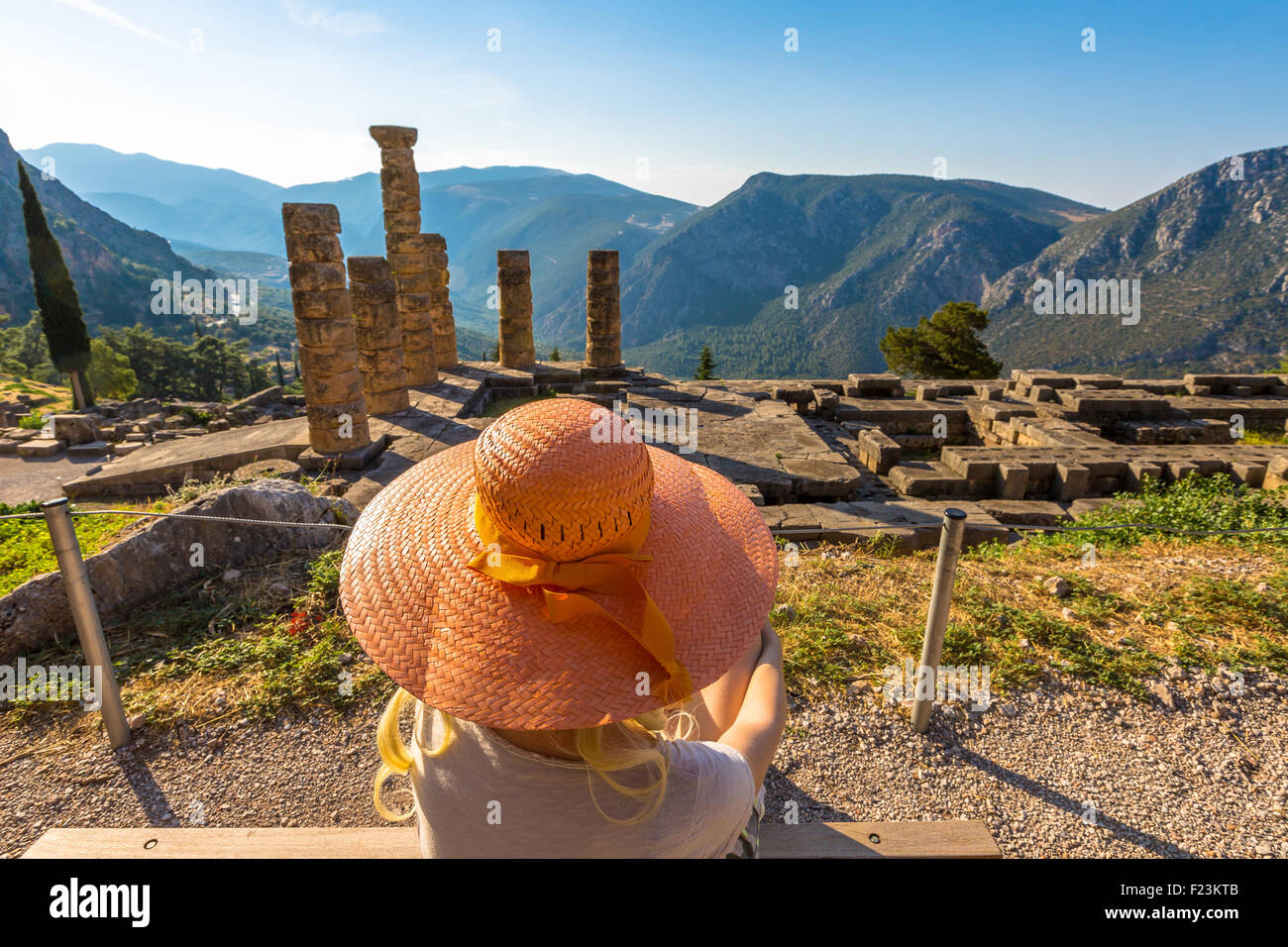 Delphi Temple of Apollo Stock Photo