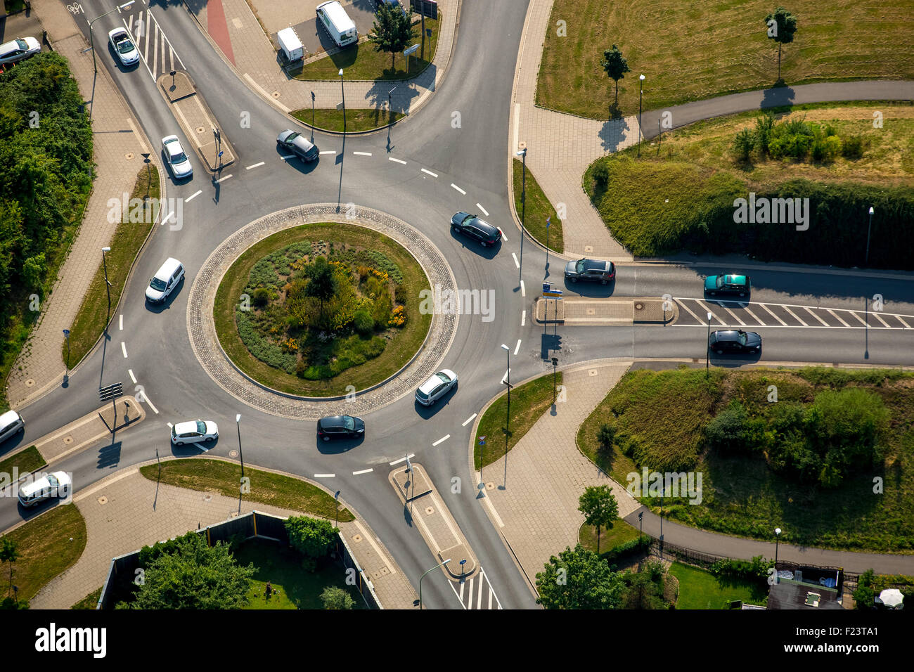 Roundabout Boeler Ring, Hagen, Sauerland, North Rhine-Westphalia, Germany Stock Photo