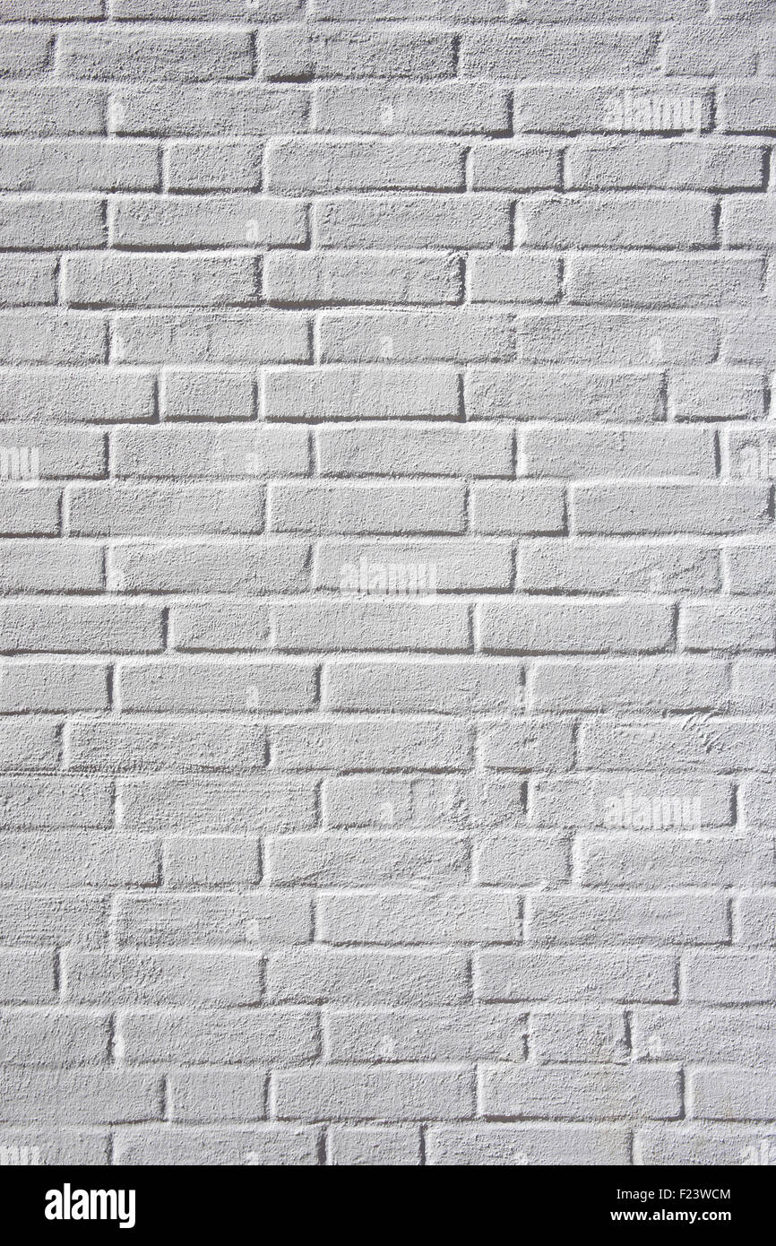 Brick wall, painted white Stock Photo Alamy
