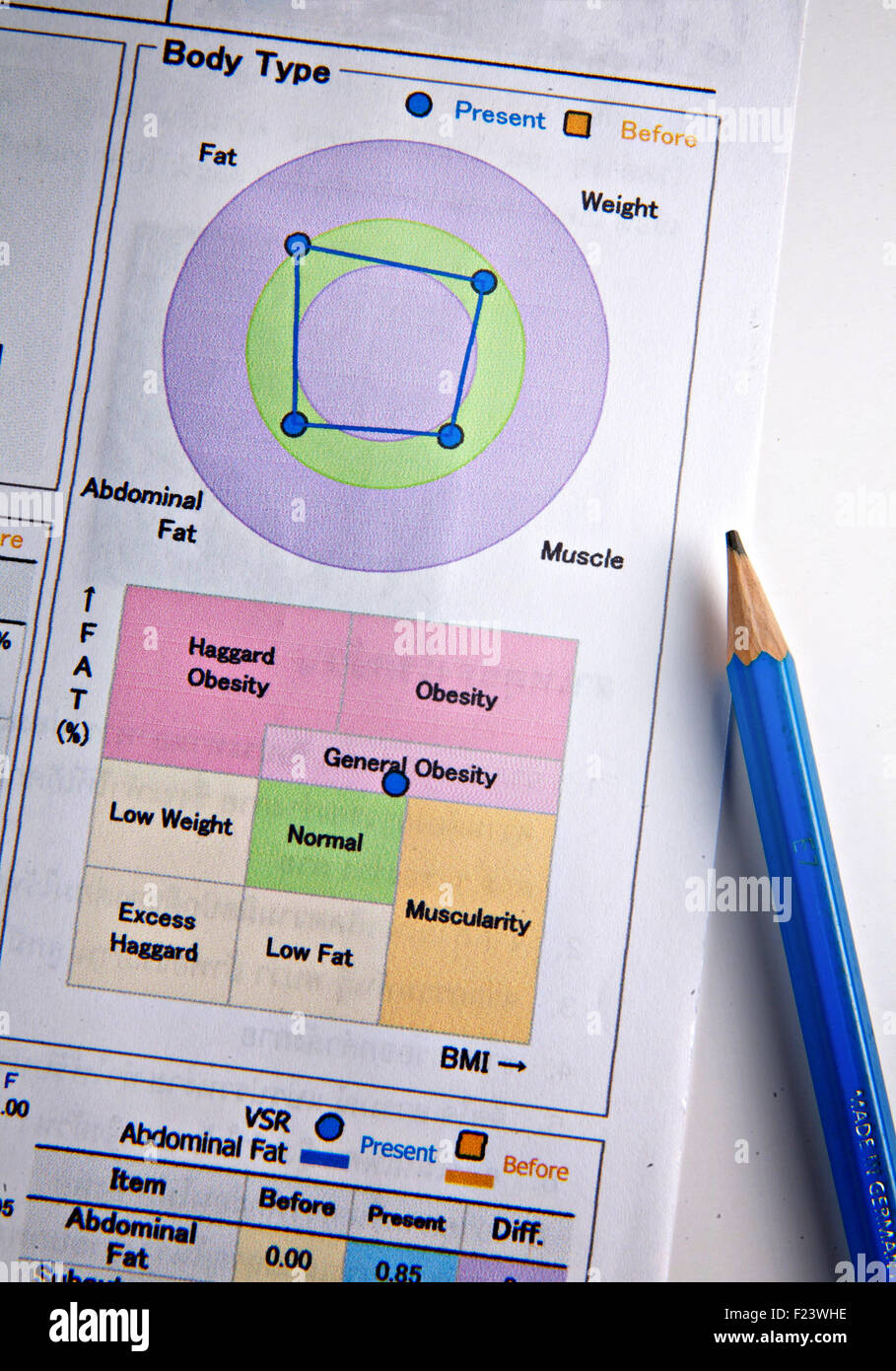 Smart scales with bioelectric impedance analysis, BIA, measuring body fat,  on the background of blurry female legs Stock Photo - Alamy