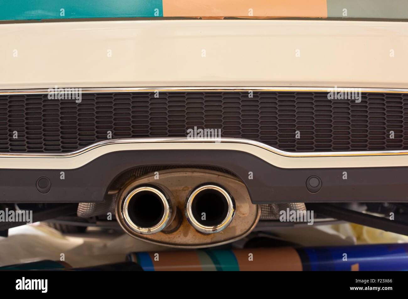 Photo of Car exhaust, silencer muffler Stock Photo Alamy