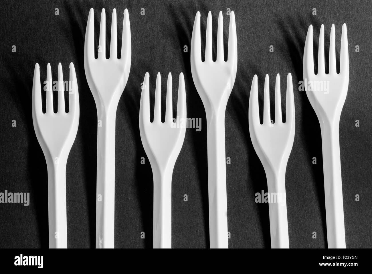 plastic forks Stock Photo